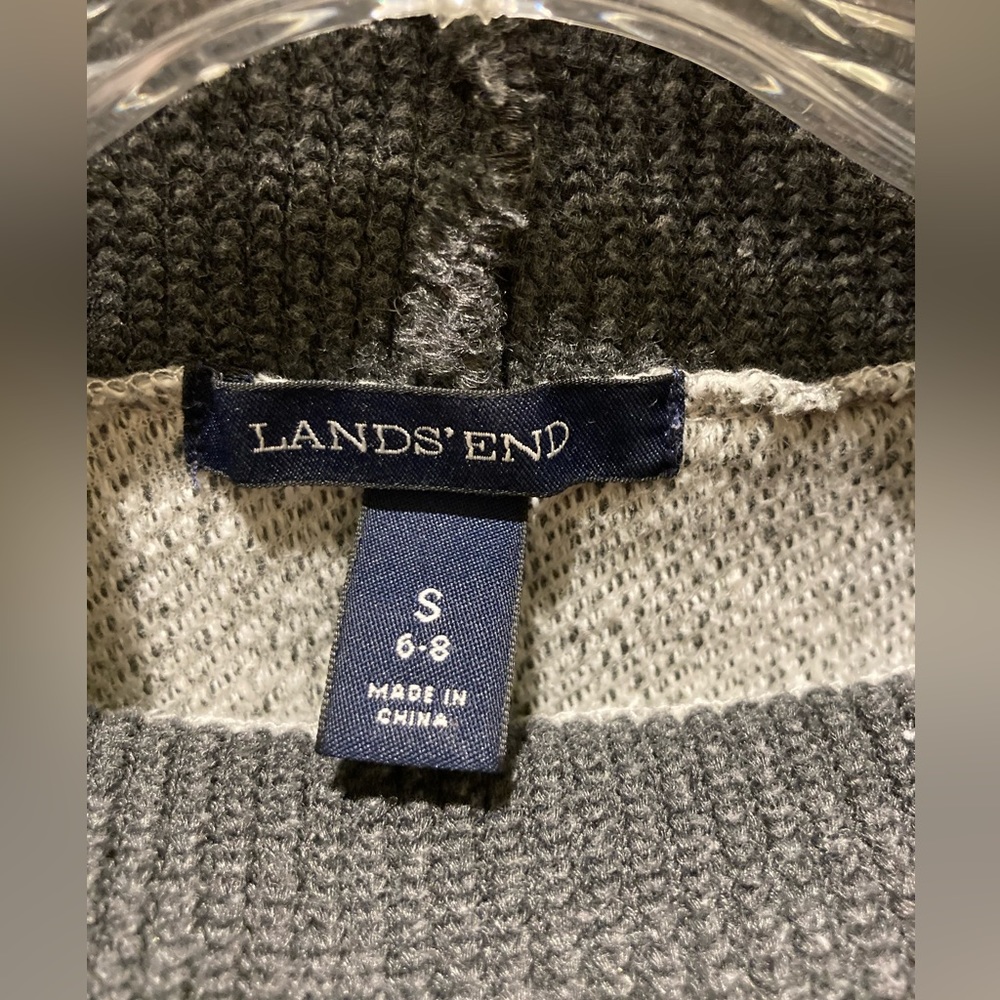 Lands’ End Cowlneck Heather Gray Sz S 6-8 - Picture 4 of 13